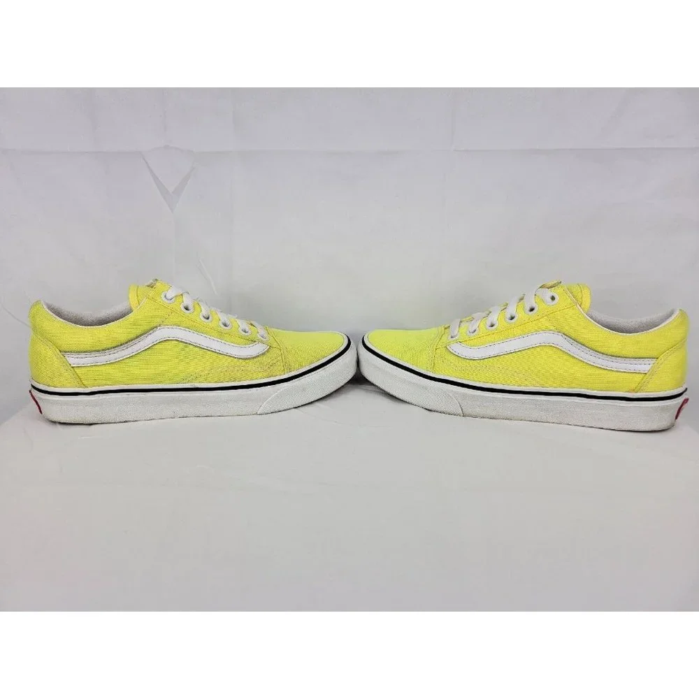 Vans Old Skool Shoes Sneakers Womens Size 6 Neon Highlighter Yellow White 508731 - Picture 9 of 12